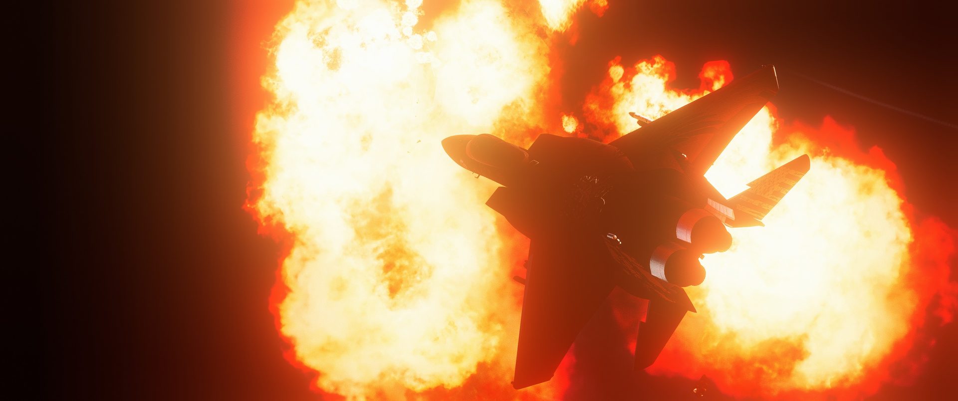 A jet breaking away through a fireball